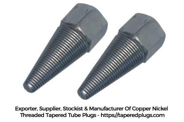 copper nickel threaded tapered tube plugs exporter, supplier, stockist & manufacturer